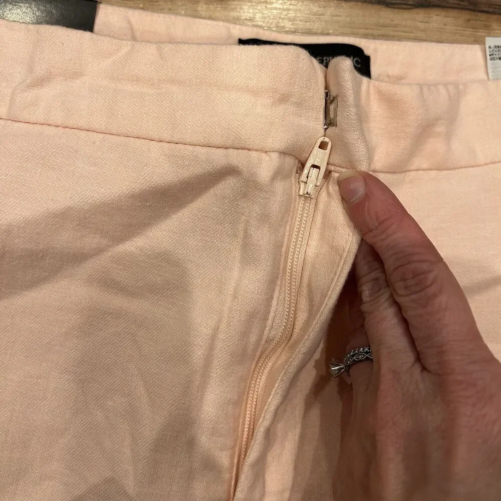 NWT Banana Republic Avery Pants 16 Pink Linen Mid Rise Breathable Lightweight